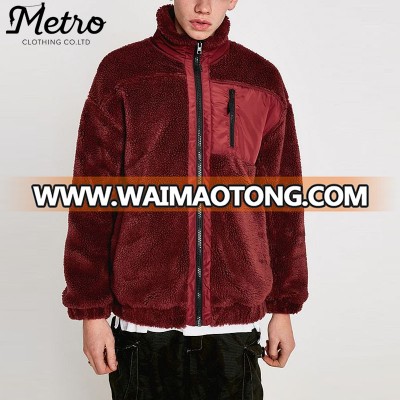 winter fashion design custom polar fleece jackets men