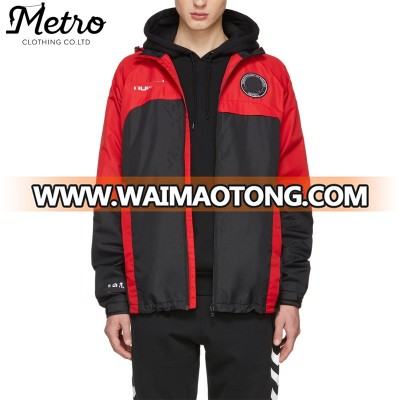 new arrival mens colorblock windbreaker jackets with hood