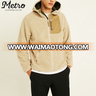 new arrival zipper pockets mens polar fleece jackets with hood